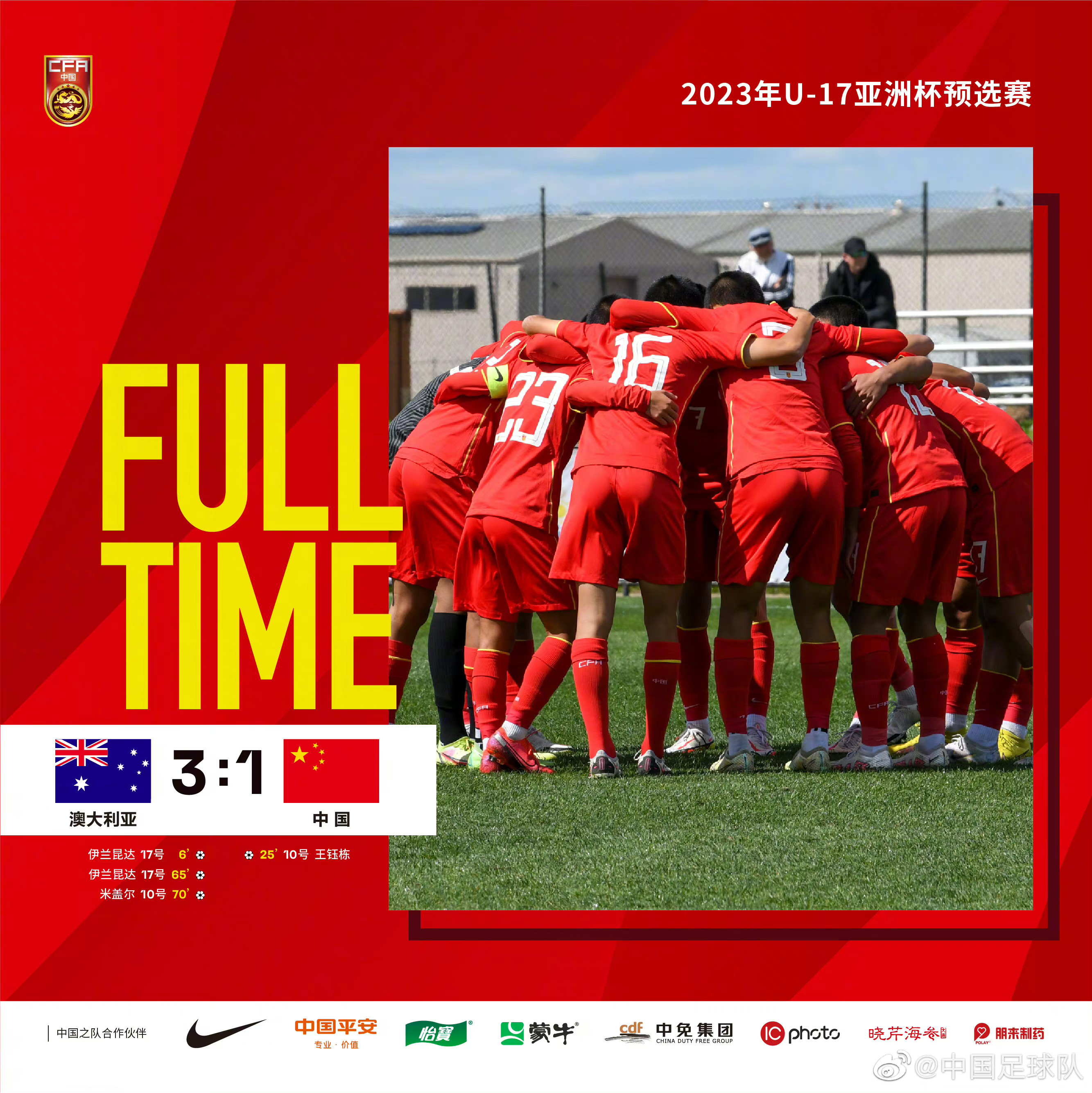 伊蘭昆達世界杯首秀1V3破門 曾兩度雙響U17國足
