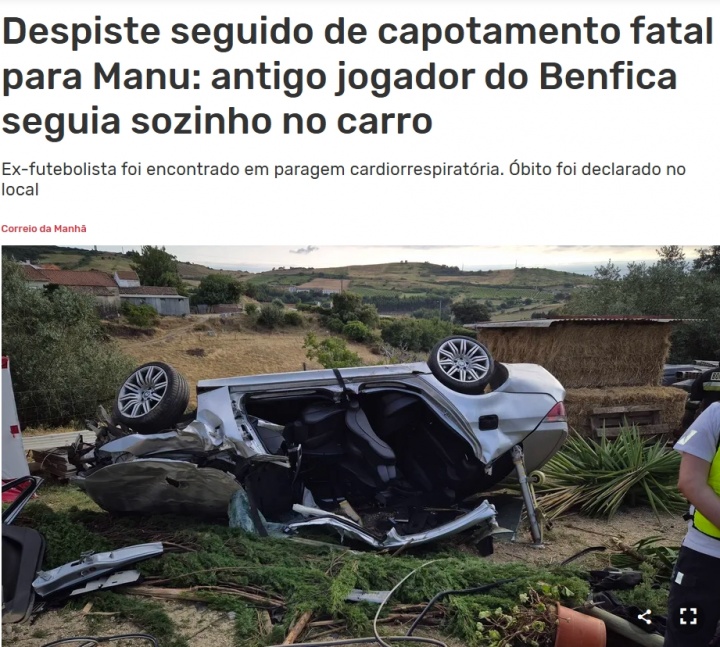 43歲前國安外援馬努車禍身亡 車輛失控側(cè)翻當(dāng)場死亡