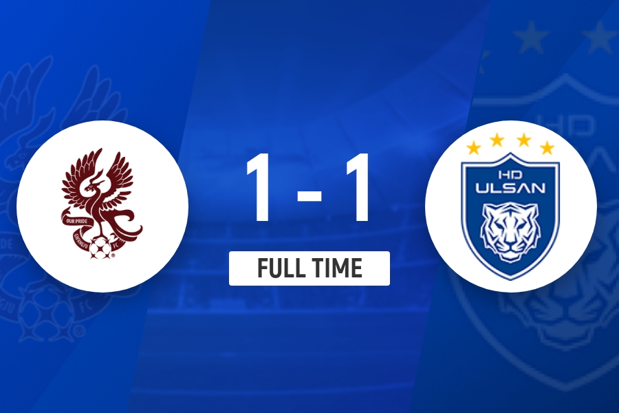 卡列洛文敏瑞互破門，光州FC1-1戰(zhàn)平蔚山現(xiàn)代