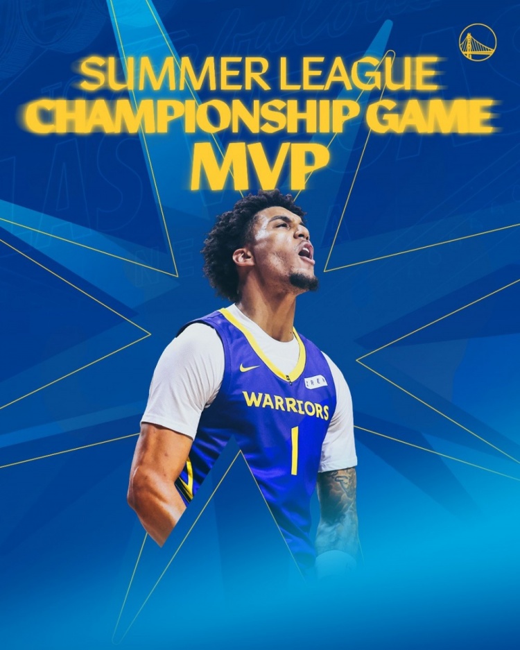倫德伯格21+10奪夏聯(lián)MVP，勇士加冕冠軍
