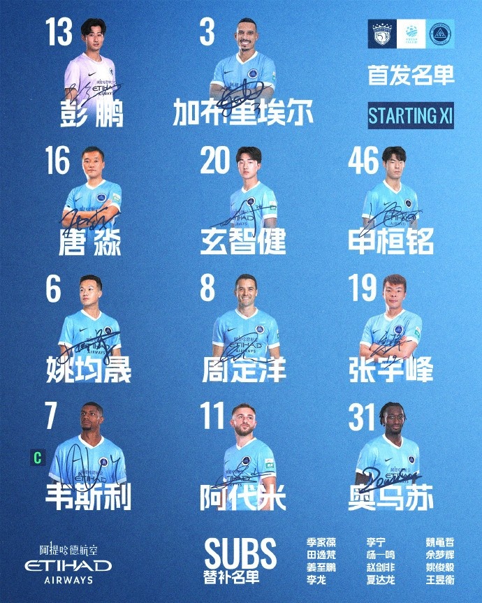足協(xié)杯客戰(zhàn)海港，深圳新鵬城首發(fā)：韋斯利戴袖標，四外援齊出