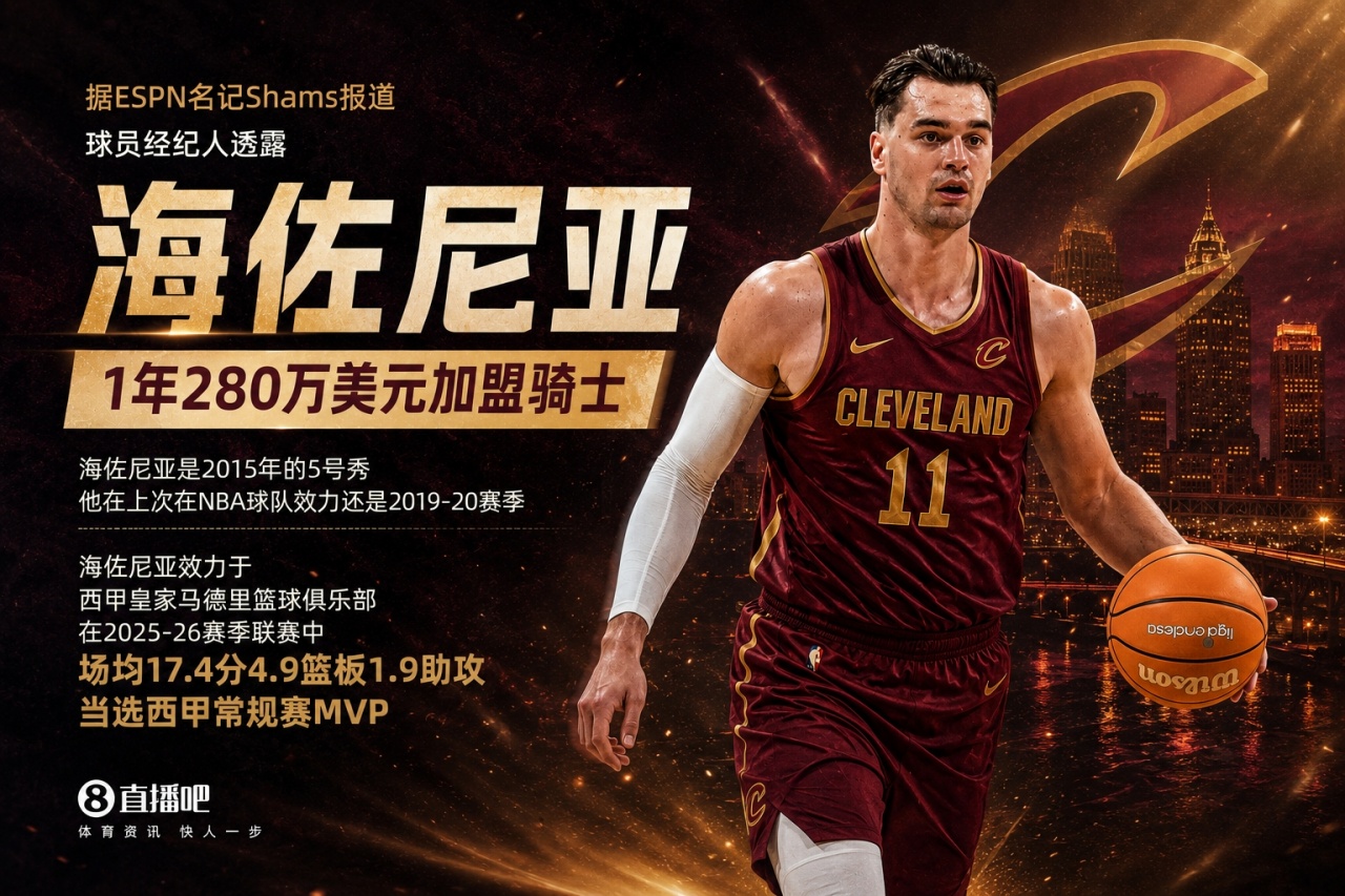 海佐尼亞1年280萬加盟騎士，西甲MVP時(shí)隔6年重返NBA