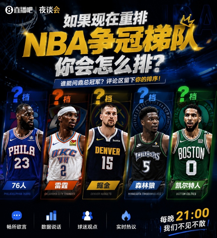 NBA爭冠梯隊重排 綠軍雷霆領跑S級